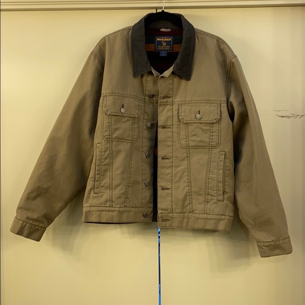 Woolrich Men’s Medium Dark Wheat Canvas Jacket